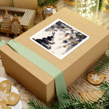 Zen River Stones in Dappled | Sumi E Sticker