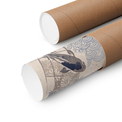 Seijaku Koi Pond Wall Art Print - Japandi Japanese Pattern