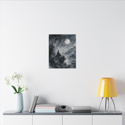 Ink Brushstroke Sumi E Canvas Art | Serene Zen Art
