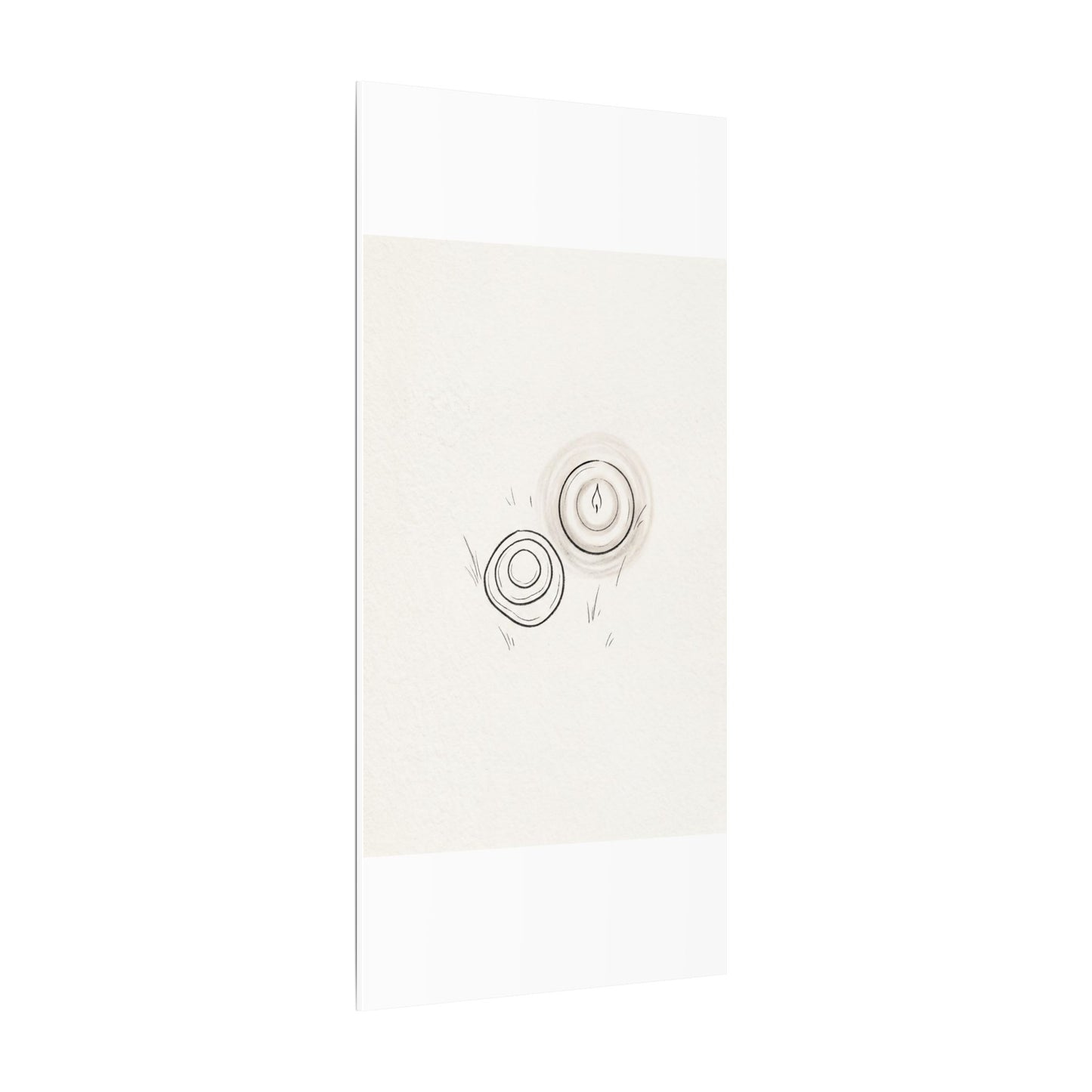 River Stones Canvas Art | Winter Japandi Minimal Line Art
