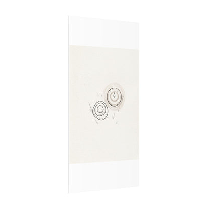 River Stones Canvas Art | Winter Japandi Minimal Line Art