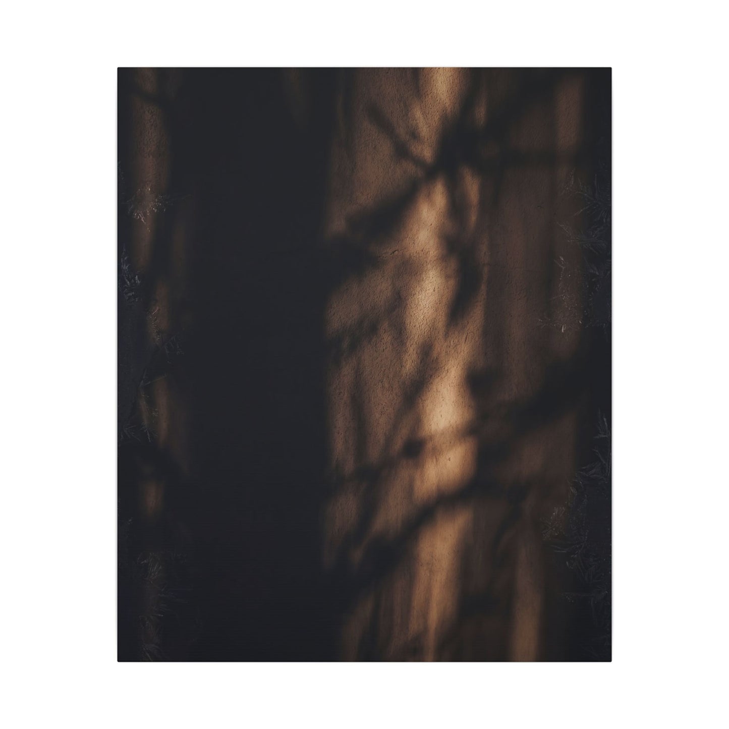 Winter Shadow Play Moody Minimal Canvas Art | Luxurious Decor