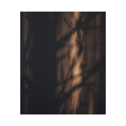 Winter Shadow Play Moody Minimal Canvas Art | Luxurious Decor