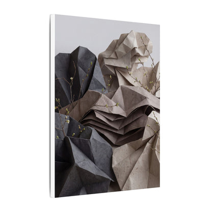 Neutral Paper Fold Canvas Art - Texture Japandi