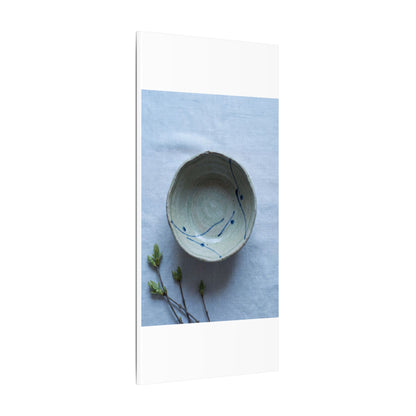 Spring Ceramic Bowl Minimal Line Canvas Art | Warm Decor