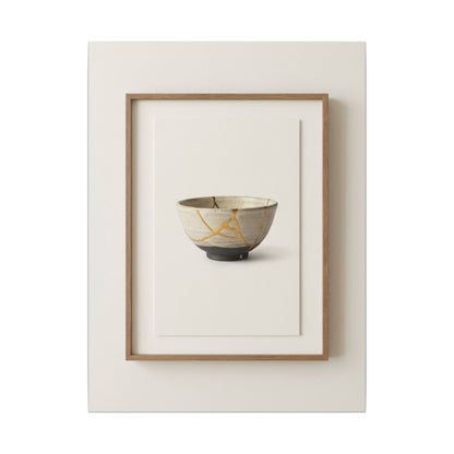 Kintsugi Charcoal Canvas Art