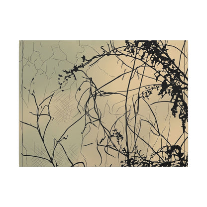 Golden Hour Shadow Play Canvas Art - Japandi Mono No Aware Art Print