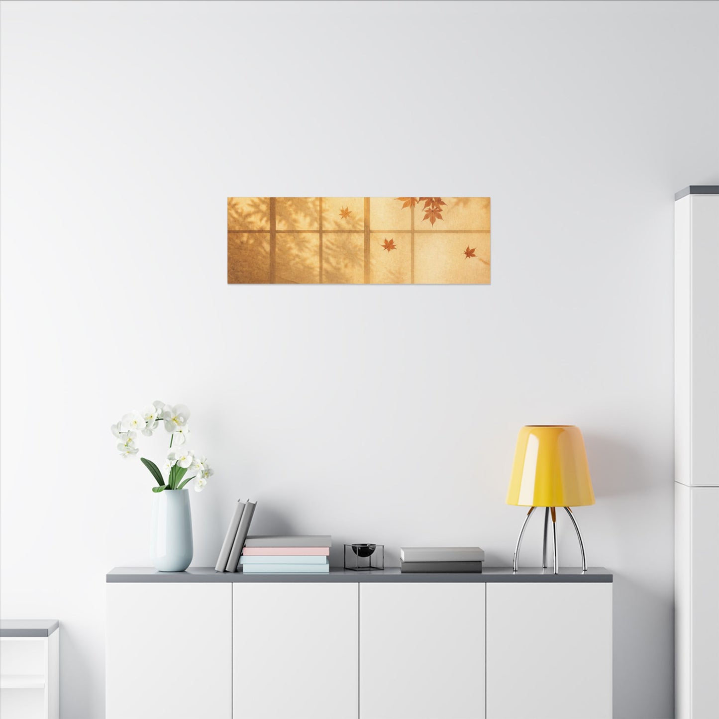Shoji Screen Texture Canvas Art | Earthy Japandi Art