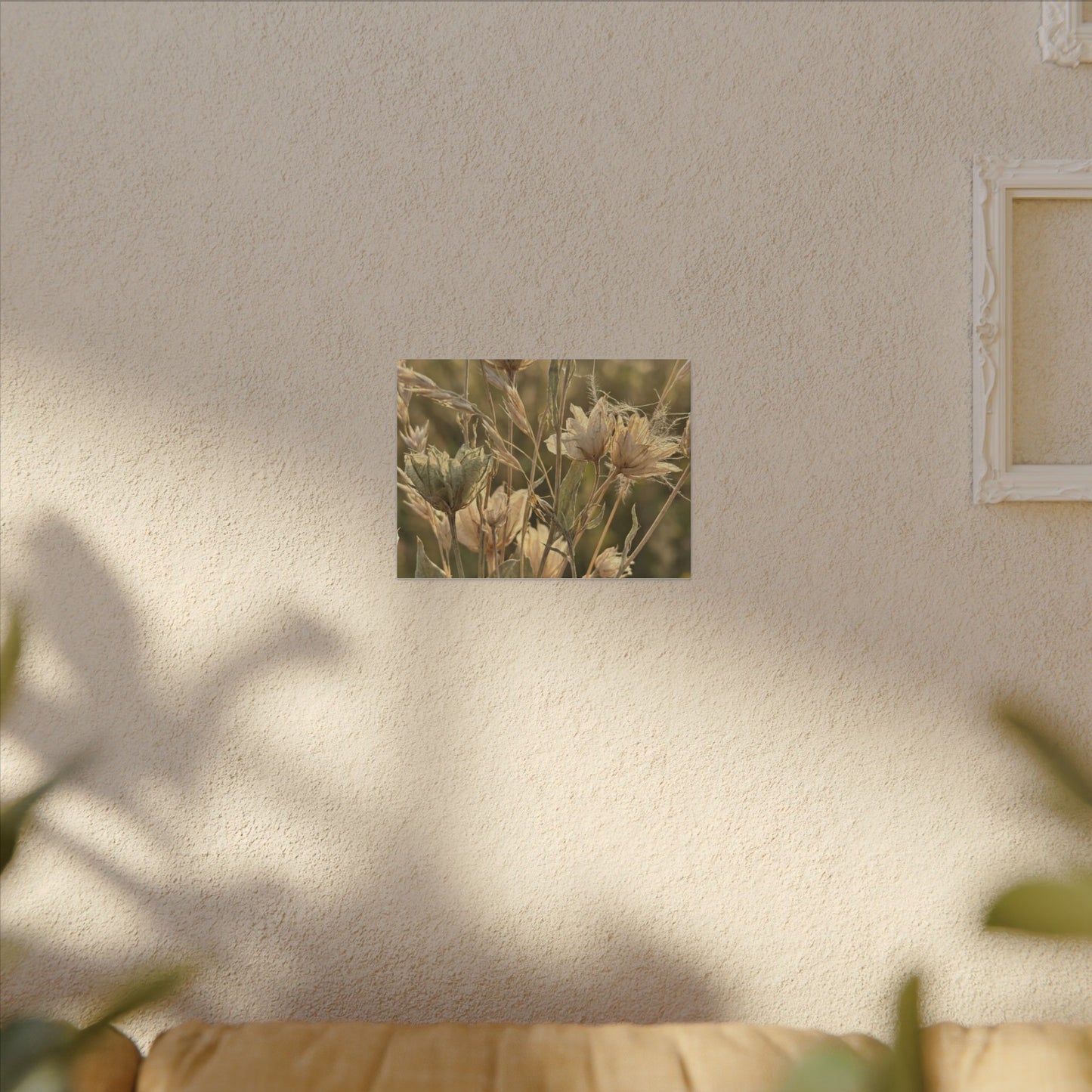 Summer Dried Flowers Minimal Line Canvas Art | Cozy Decor
