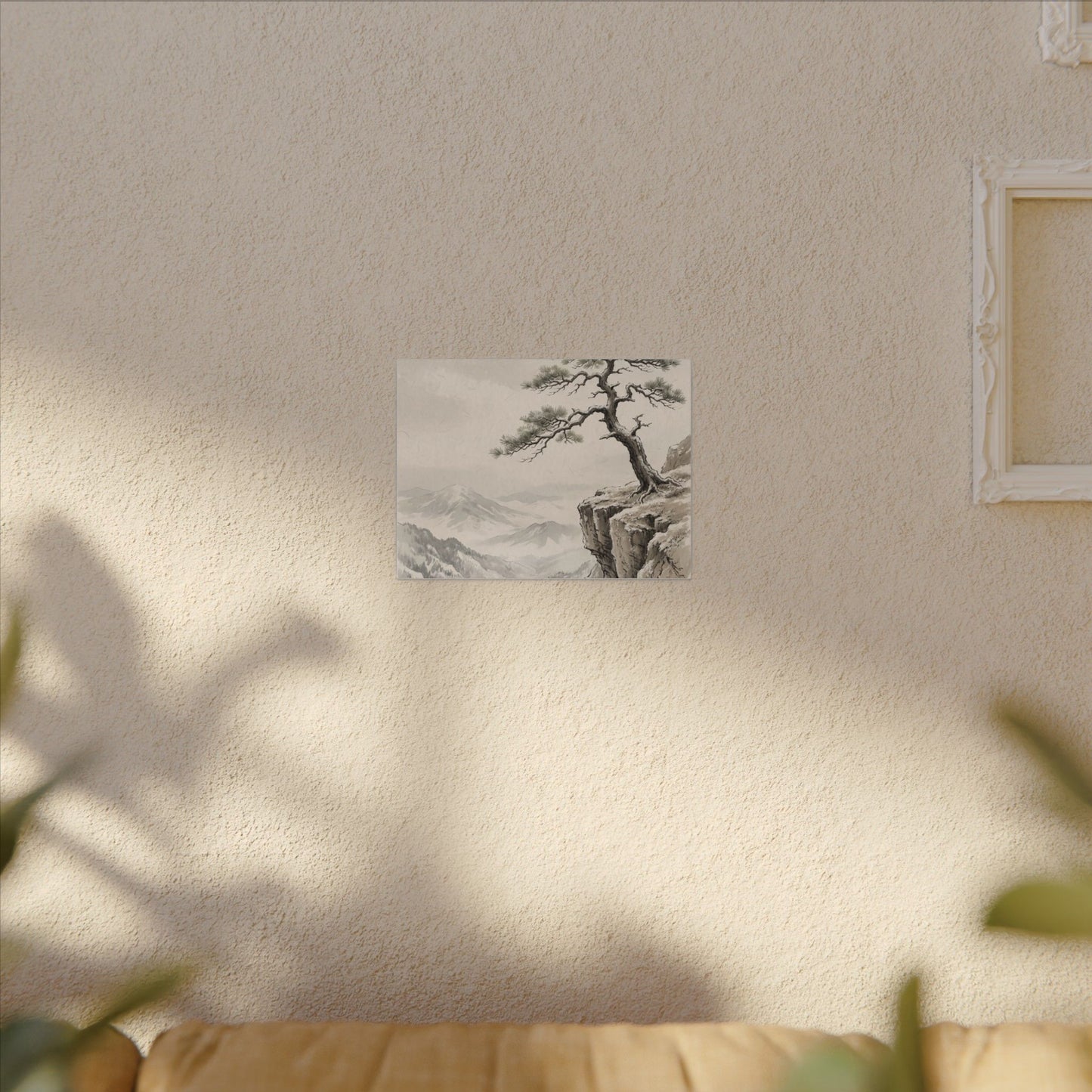 Seijaku Pine Tree Canvas Art - Japandi Japanese Pattern