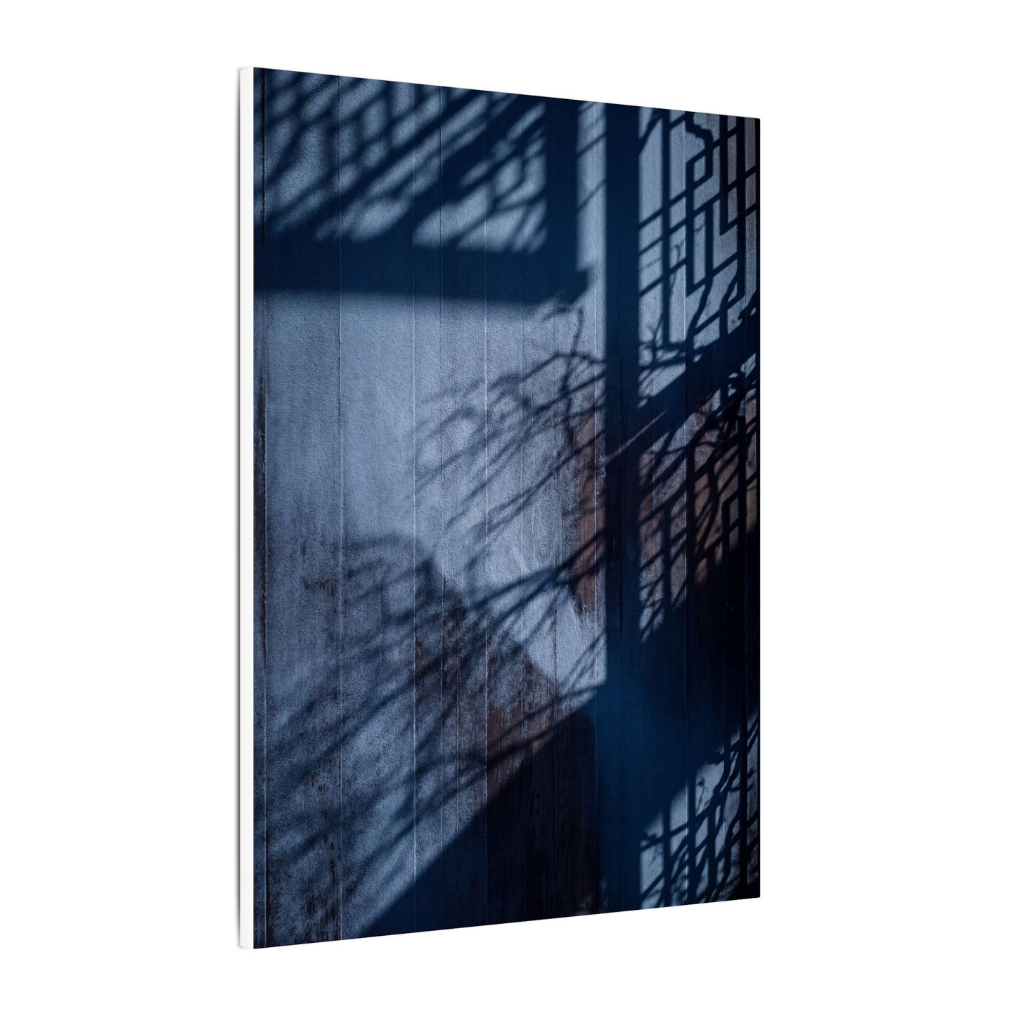 Shadow Play Moody Minimal Canvas Art | Moody Dark Japandi Art