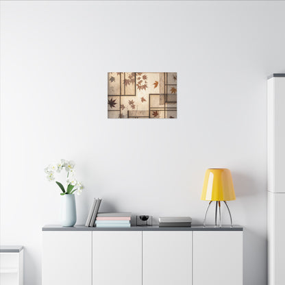 Shoji Screen Japanese Pattern Canvas Art | Neutral Japandi Art