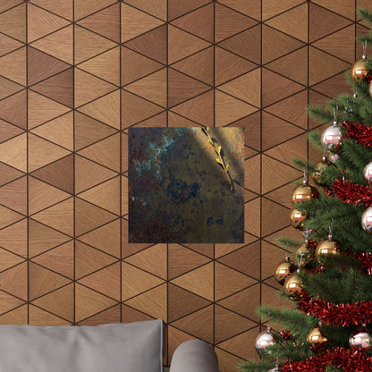 Rust Patina Spring Wall Art Print | Dark Japandi Luxurious Design
