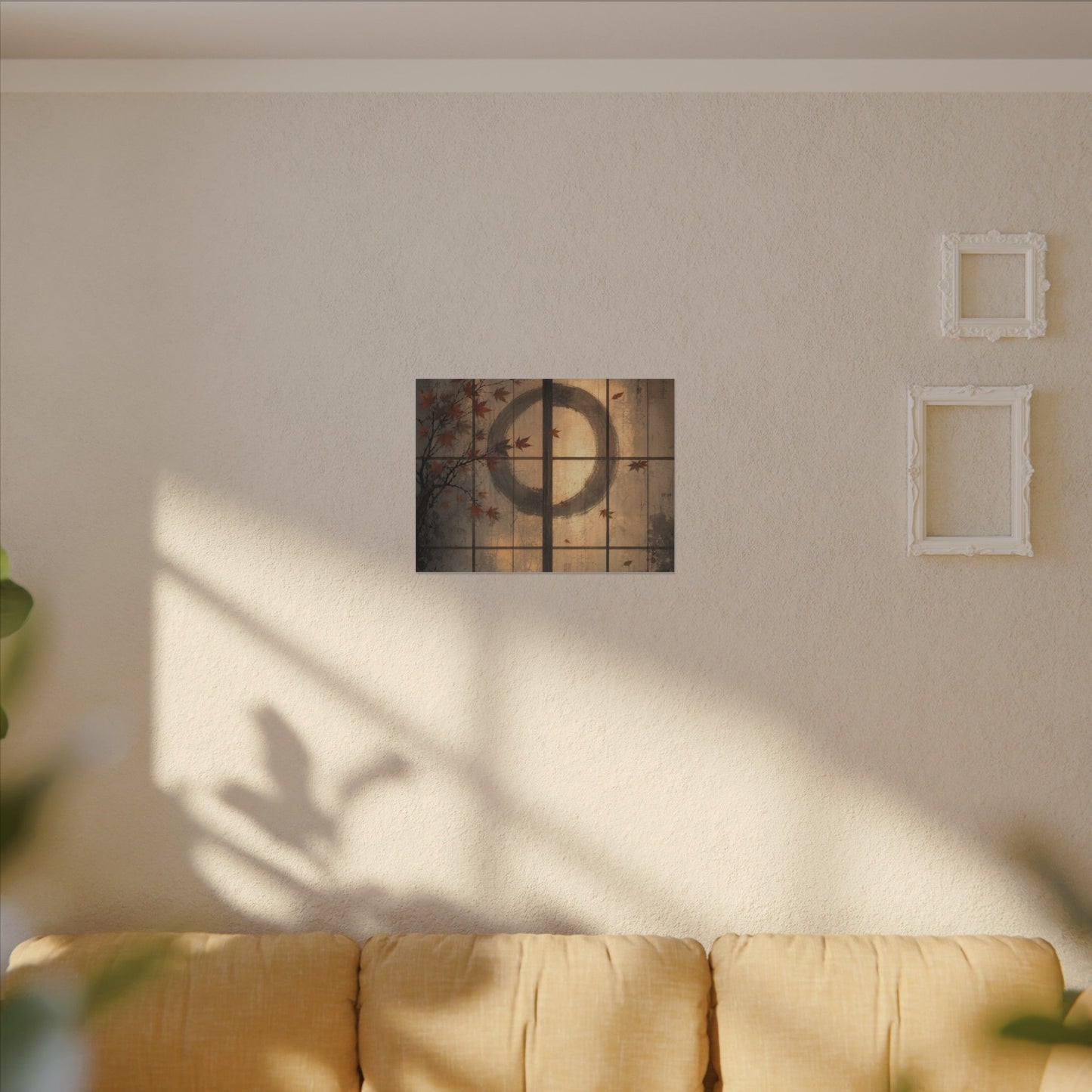 Shoji Screen Texture Canvas Art | Earthy Japandi Art