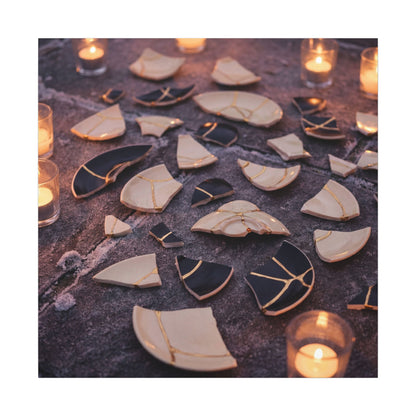 Winter Broken Pottery Broken Beauty Canvas Art | Beautiful Decor