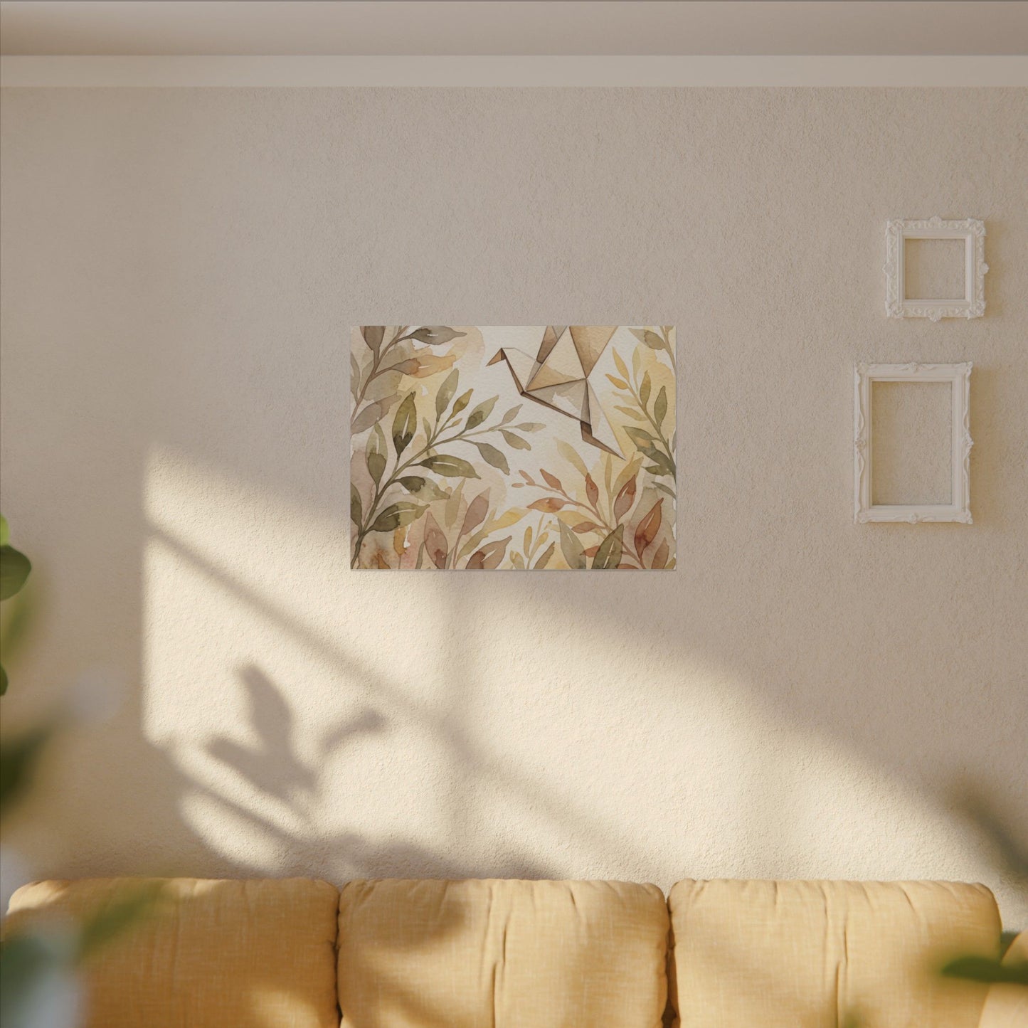 Fukinsei Paper Fold Canvas Art - Japandi Watercolor