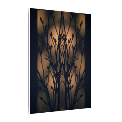 Dark Japandi Shadow Play in Golden Hour | Shadow Zen Canvas Art