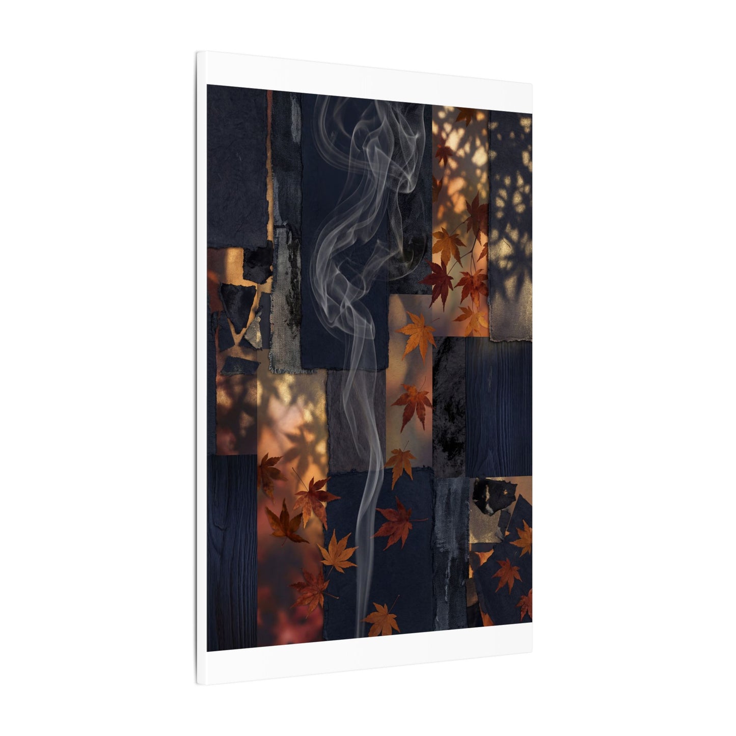Autumn Incense Smoke Dark Texture Canvas Art | Sophisticated Decor
