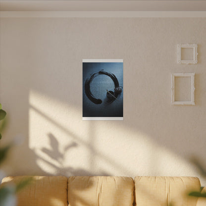 Winter Tea Ceremony Enso Canvas Art | Peaceful Decor