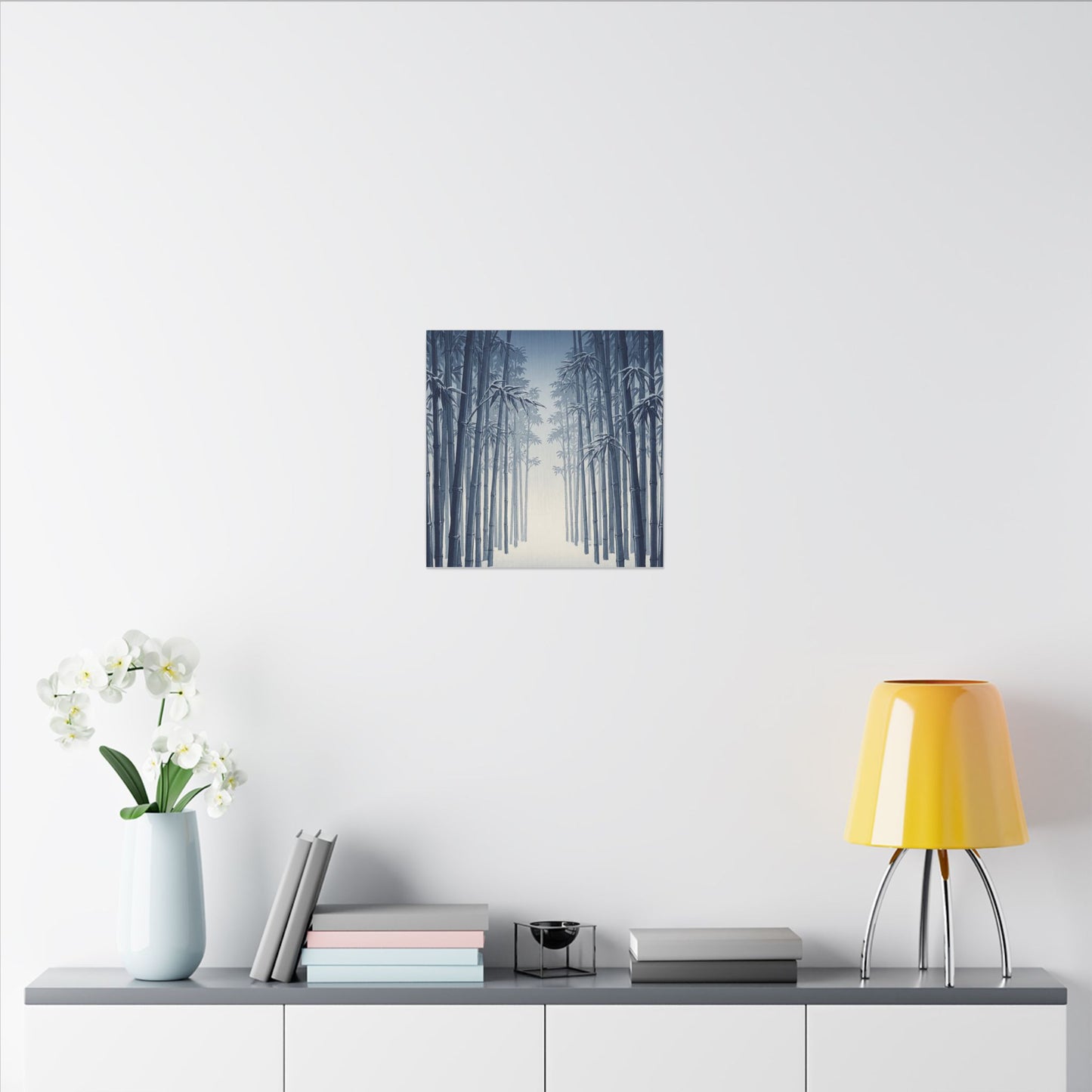 Bamboo Grove Canvas Art | Winter Zen Ukiyo E Inspired Art