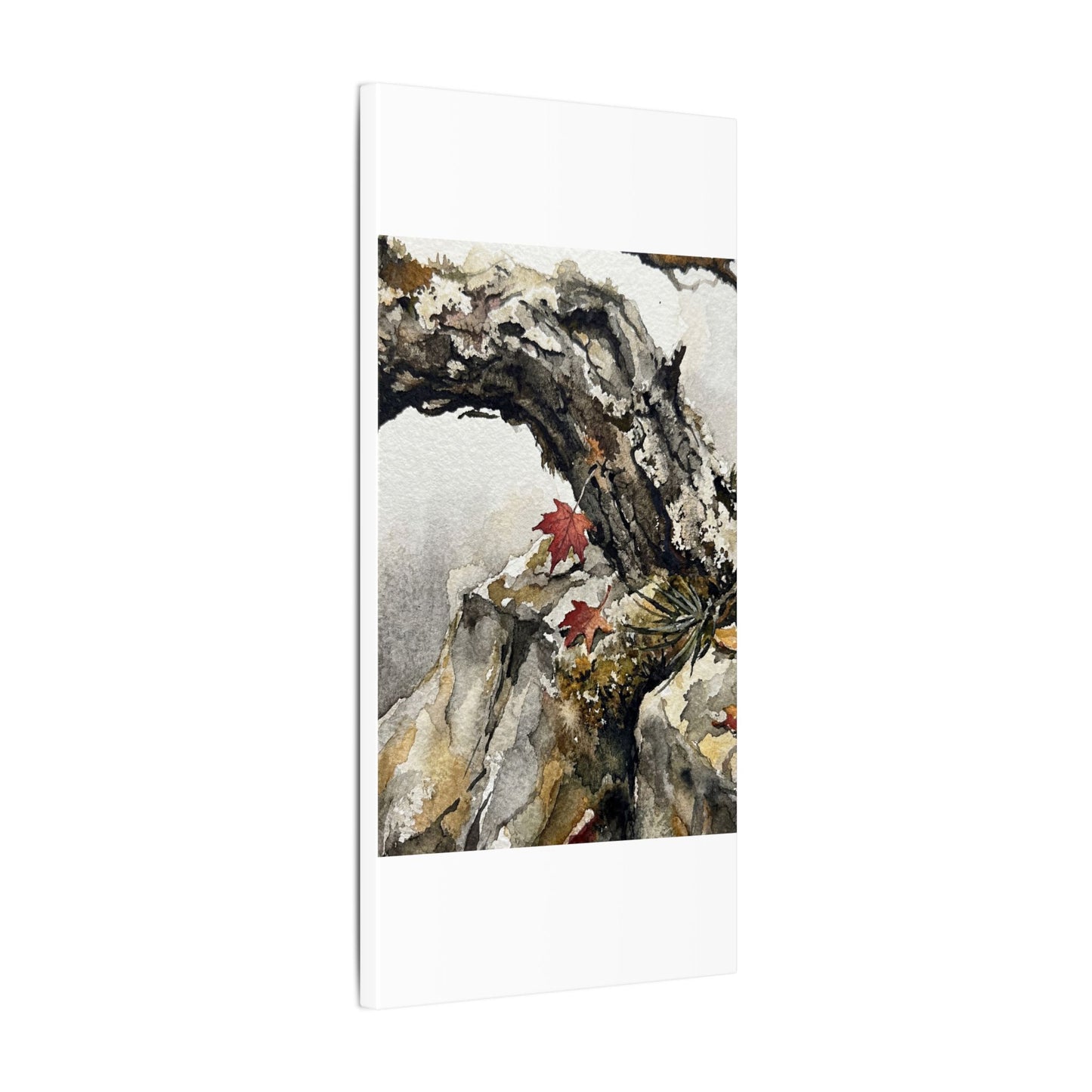Pine Tree Autumn Canvas Art | Japandi Earthy Design