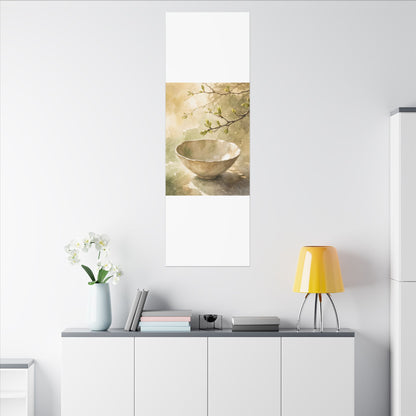 Warm Ceramic Bowl Canvas Art - Watercolor Japandi