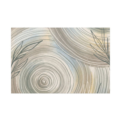 Kanso Water Ripple Canvas Art - Japandi Minimal Line Art Print