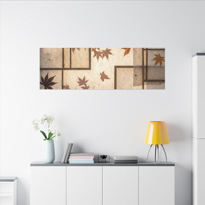 Shoji Screen Japanese Pattern Canvas Art | Neutral Japandi Art