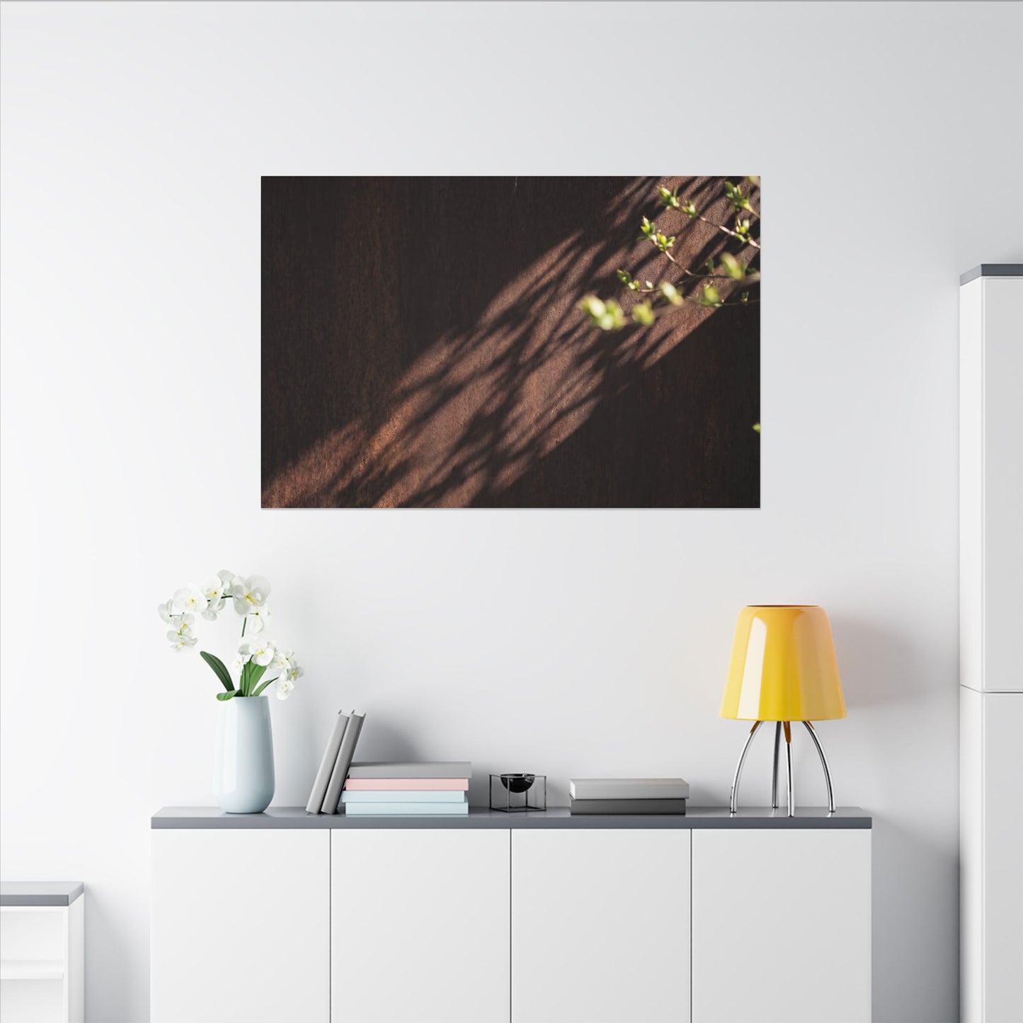 Rust Patina Moody Minimal Canvas Art | Sophisticated Dark Japandi Art