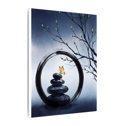 River Stones Spring Canvas Art | Zen Peaceful Design