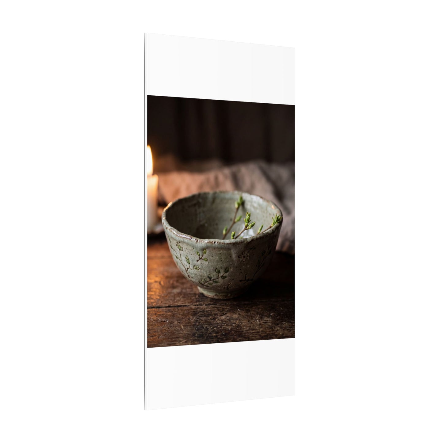 Ceramic Bowl Spring Canvas Art | Japandi Neutral Design
