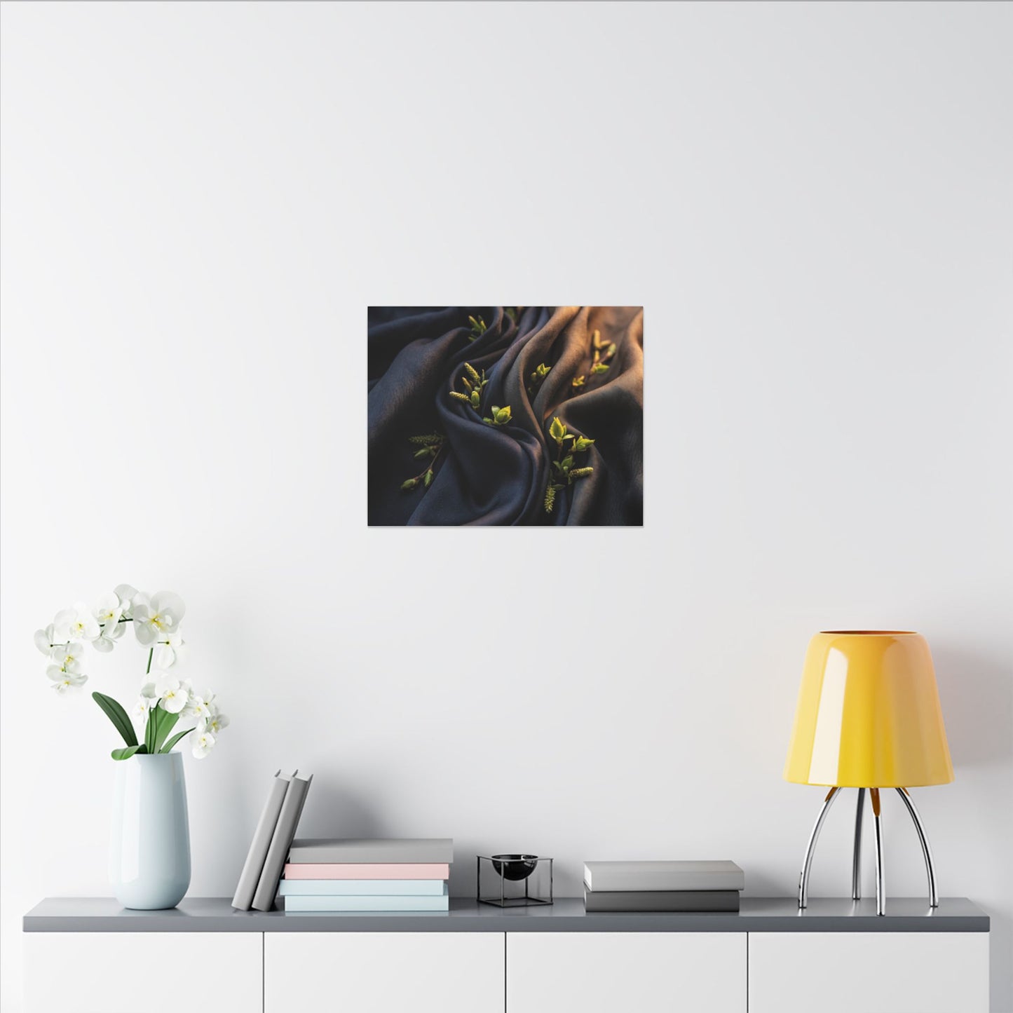 Spring Silk Drape Moody Minimal Canvas Art | Luxurious Decor