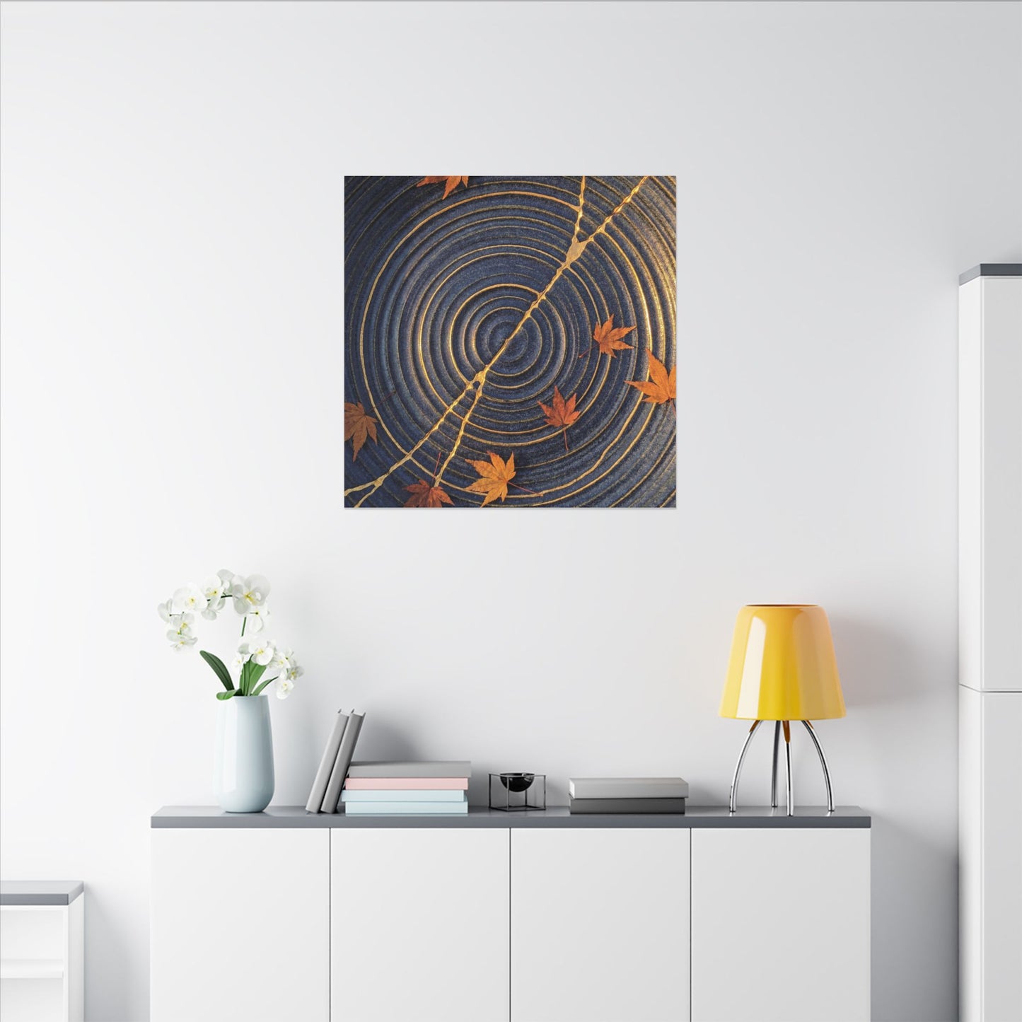 Water Ripple Gold Repair Canvas Art | Healing Kintsugi Art