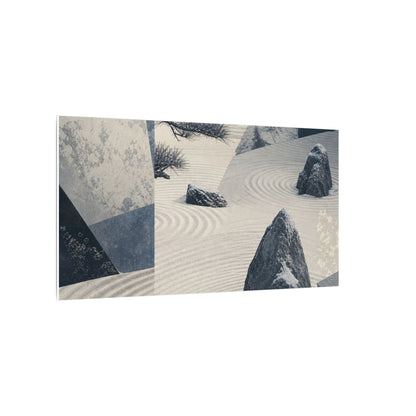 Seijaku Rock Garden Canvas Art - Zen Ukiyo E Inspired