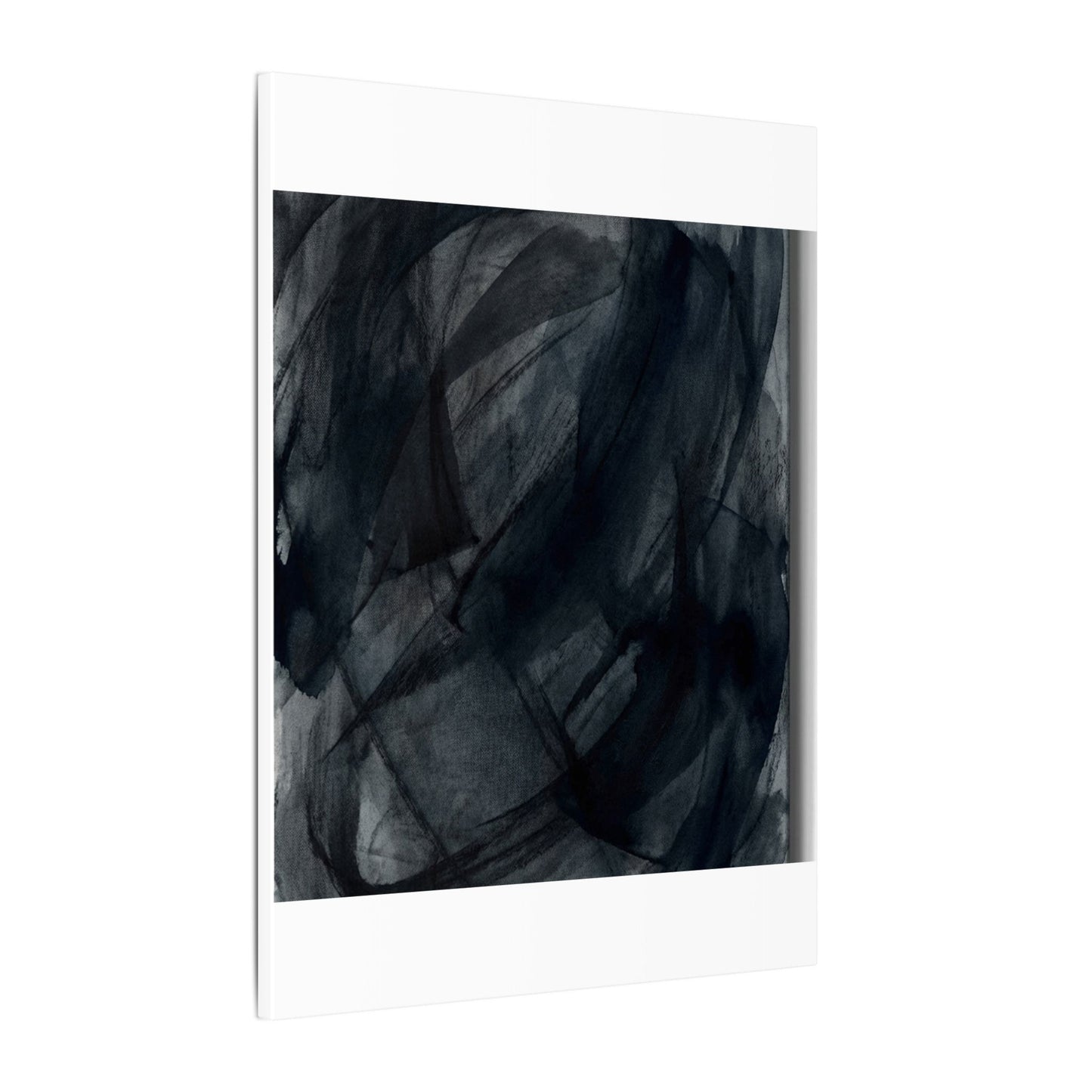 Deep Tones Dark Japandi Charcoal Canvas Art