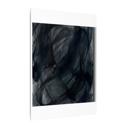 Deep Tones Dark Japandi Charcoal Canvas Art