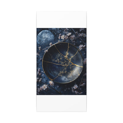 Cherry Blossom Winter Canvas Art | Kintsugi Philosophical Design
