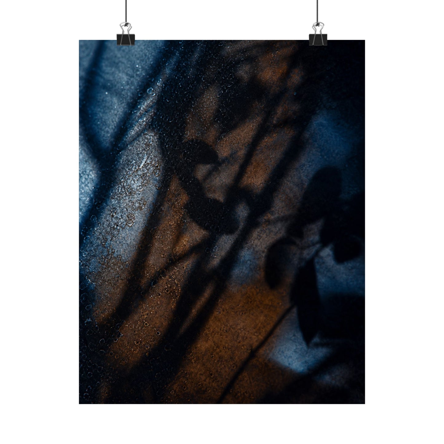 Winter Shadow Play Moody Minimal Wall Art Print | Luxurious Decor