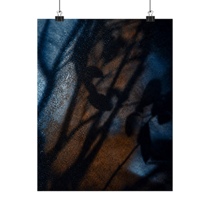 Winter Shadow Play Moody Minimal Wall Art Print | Luxurious Decor