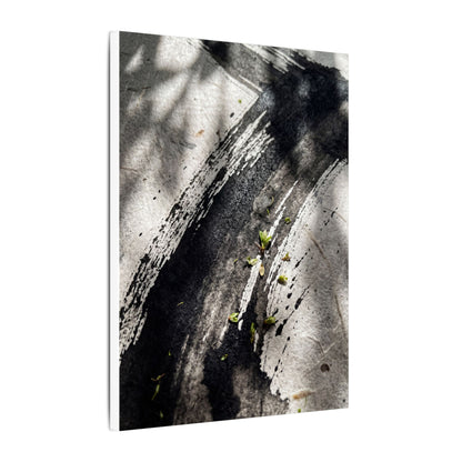 Ink Brushstroke Canvas Art | Spring Dark Japandi Moody Minimal Art