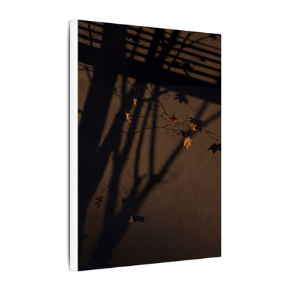 Shadow Play Autumn Canvas Art | Dark Japandi Luxurious Design