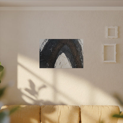 Moody Ink Brushstroke Canvas Art - Moody Minimal Dark Japandi