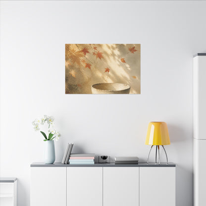 Japandi Ceramic Bowl in Dappled | Watercolor Canvas Art