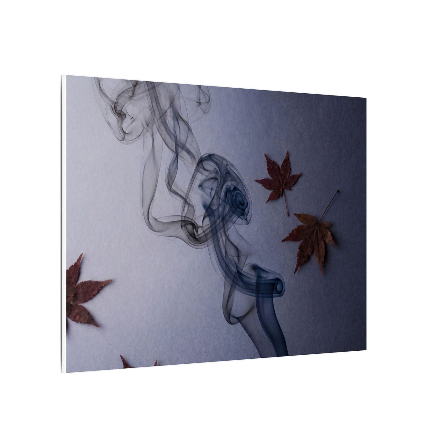 Dark Japandi Incense Smoke in Dawn | Moody Minimal Canvas Art