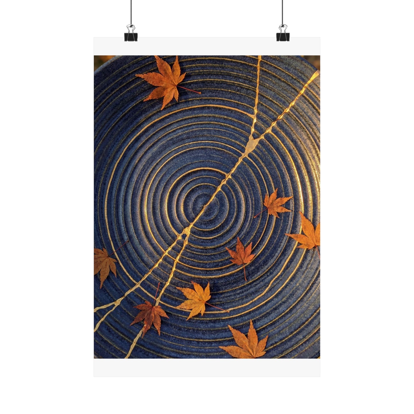 Datsuzoku Water Ripple Wall Art Print - Kintsugi Gold Repair Art Print