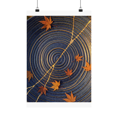 Datsuzoku Water Ripple Wall Art Print - Kintsugi Gold Repair Art Print