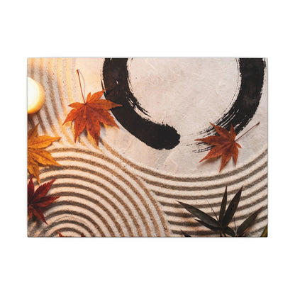 Tranquil Rock Garden Canvas Art - Enso Zen