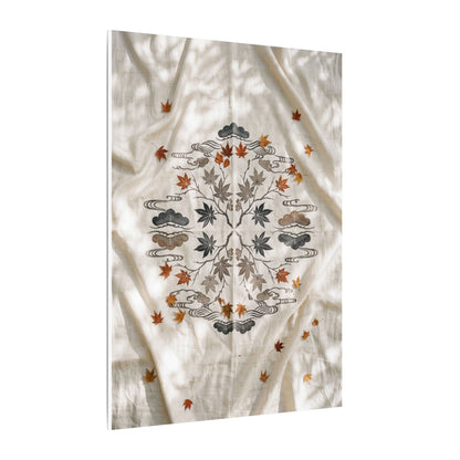Elegant Silk Drape Canvas Art - Japanese Pattern Japandi