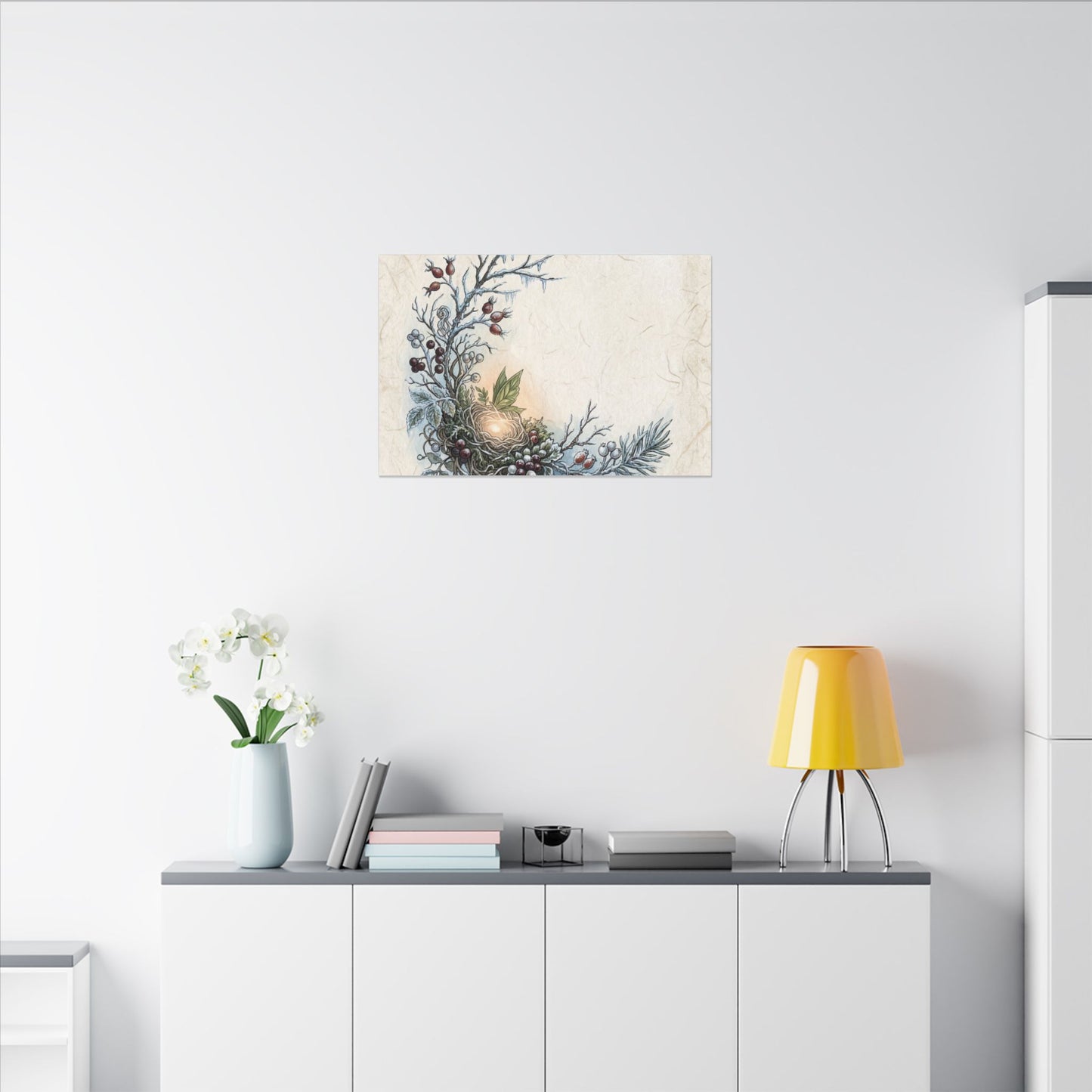 Winter Shoji Screen Forest Whimsy Canvas Art | Enchanting Decor