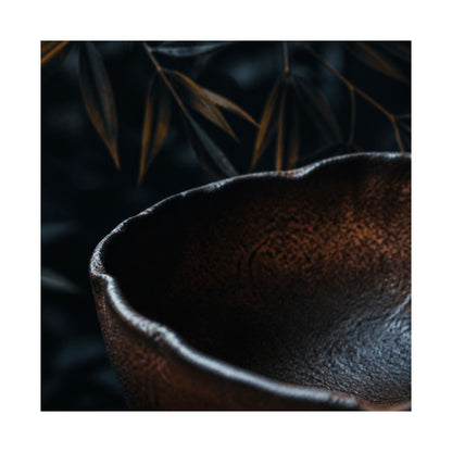 Moonlight Ceramic Bowl Wall Art Print - Dark Japandi Kanso